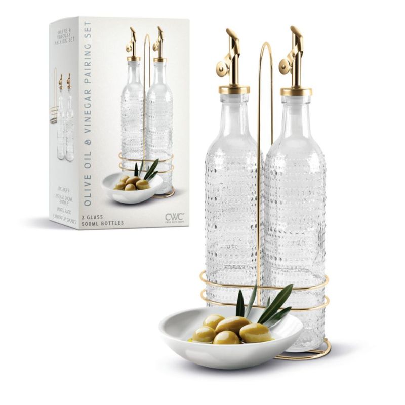 Botellas COOK WITH COLOR 500 ml Pack de 2 de vidrio transparente