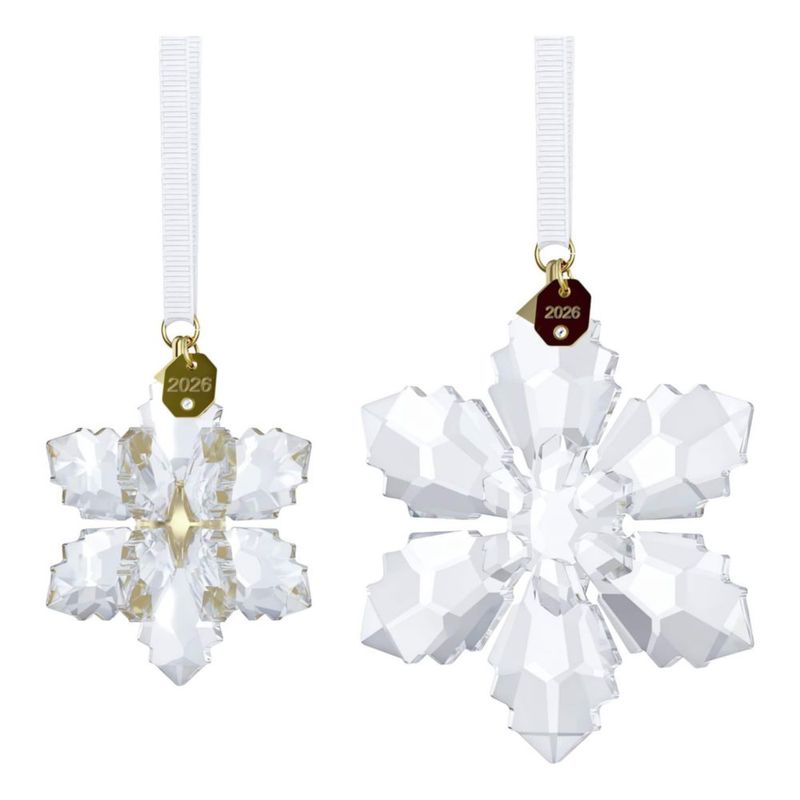 Adorno Swarovski 2026 Copo de Nieve 2 piezas transparente