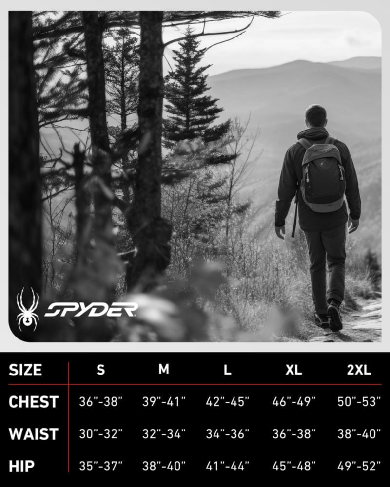 Chaqueta impermeable Spyder para hombre con capucha y diseño plegable