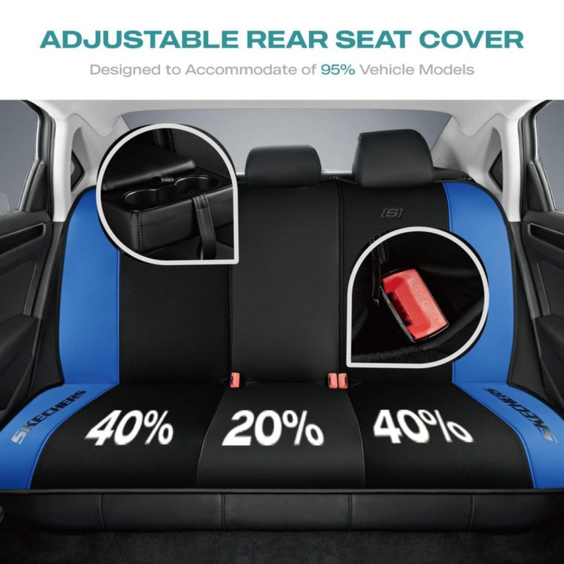 Cubierta de Asiento Skechers Impermeable de Tela Oxford Azul