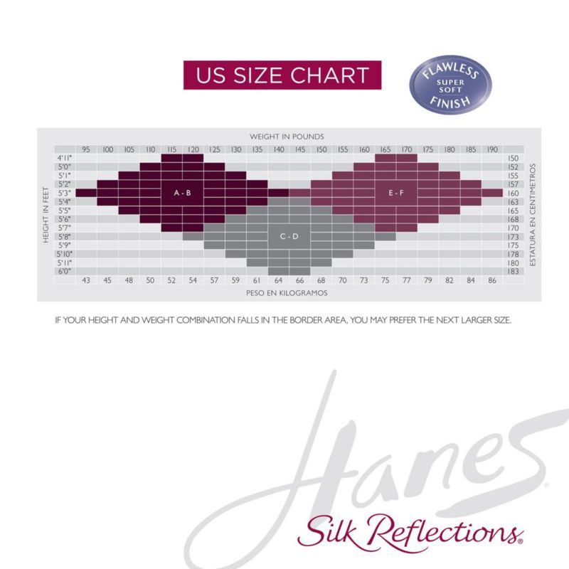 Pantimedias Hanes Silk Reflections CD con control de cintura y efecto transparente