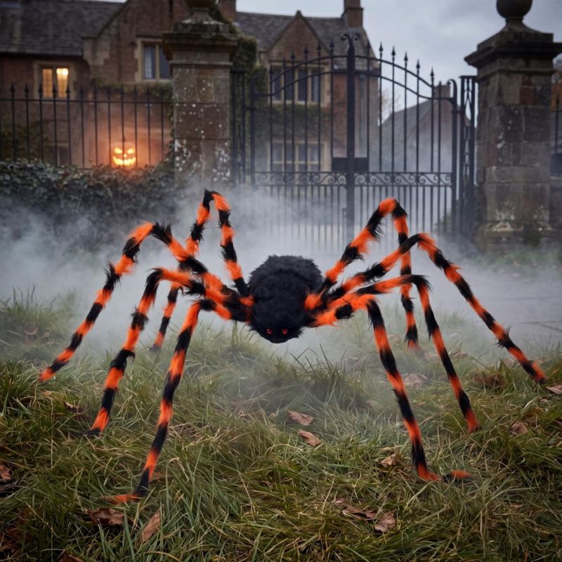 Escultura JOYIN Araña 150 cm Negra y Naranja