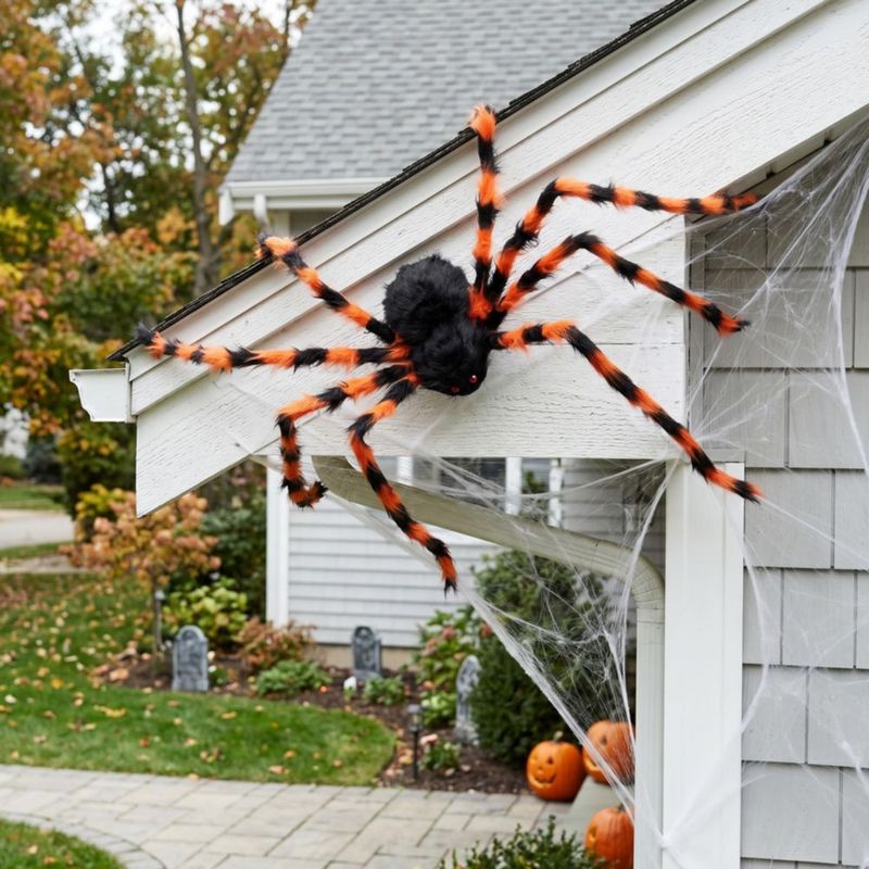 Escultura JOYIN Araña 150 cm Negra y Naranja