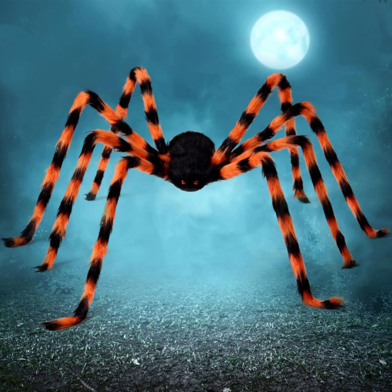 Escultura JOYIN Araña 150 cm Negra y Naranja