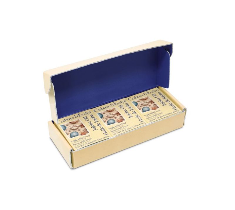 Jabón de Baño Crabtree & Evelyn 3×80 g con Aceite de Jojoba