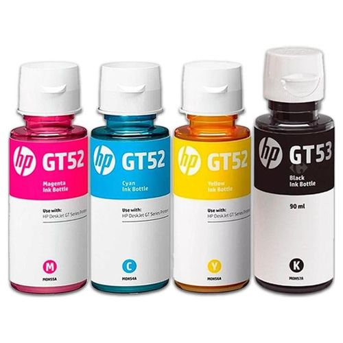 Kit 4 Botellas Tinta HP GT52 GT53 Color Ink Tank 115 315 415 615