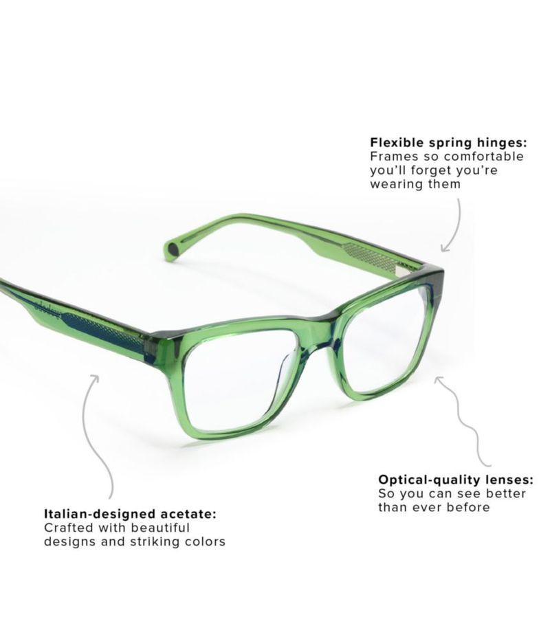 Gafas eyebobs Kvetcher 4.00 Verde Cristal