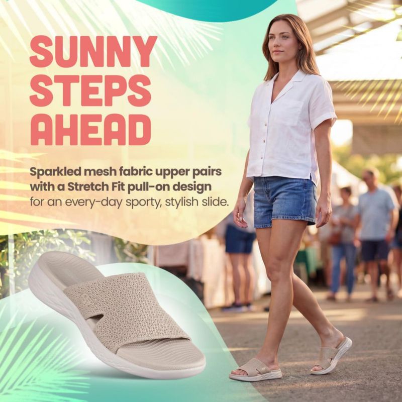Sandalia para mujer Skechers On-The-Go 600 - Adore color topo talla 10