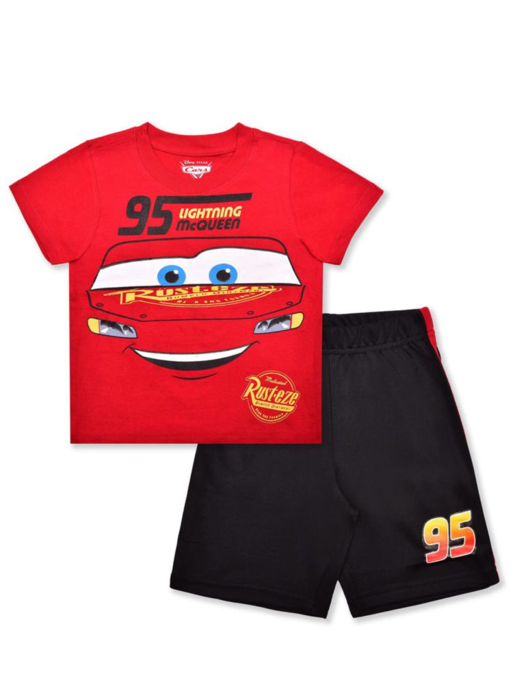 Conjunto de camiseta Disney Cars para niños pequeños y mayores