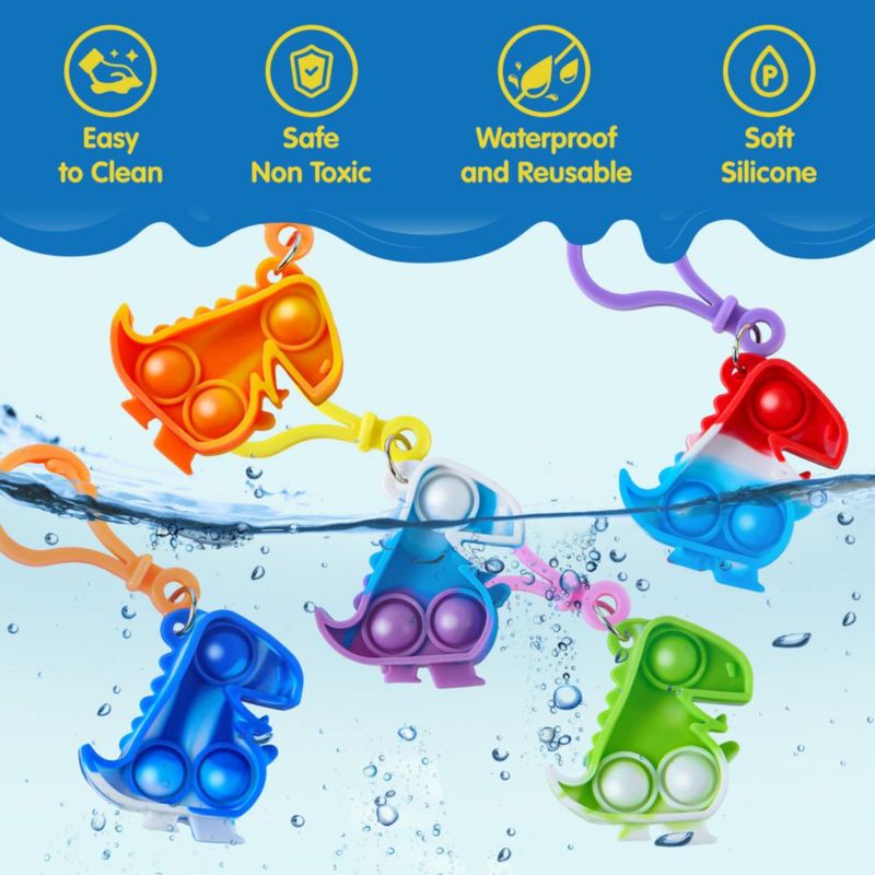 LLAVERO POP DE DINOSAURIOS JOYIN - Pack de 30