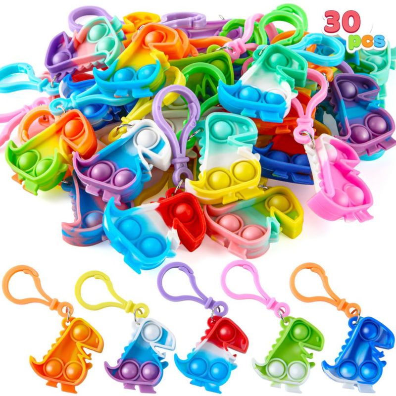 LLAVERO POP DE DINOSAURIOS JOYIN - Pack de 30