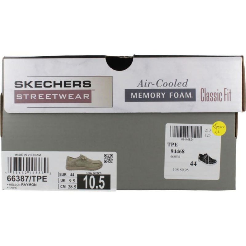 Zapatos Skechers Melson-Raymon Slip-On de Lona Color Taupe Talla 11