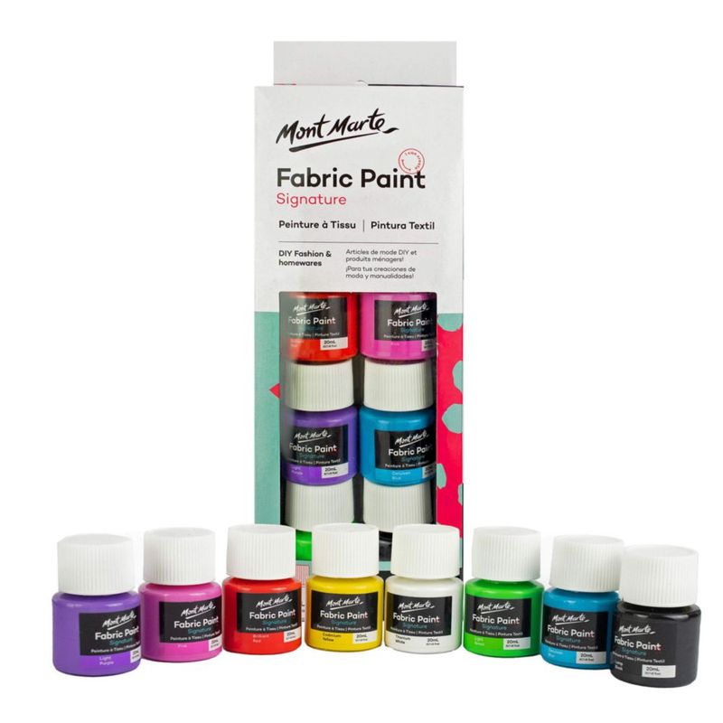 Pintura Permanente para Tela Mont Marte 8×20 ml Colores Vivos