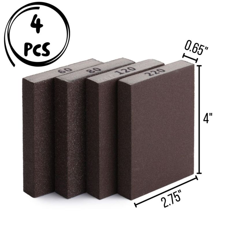 Esponja de Lijado Bates Choice Pack de 4 (granos 60/80/120/220)
