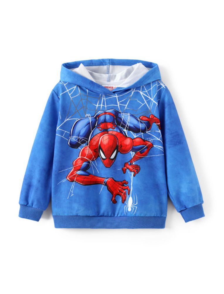 Sudadera con capucha Disney Spider-Man azul 3-4T para niños pequeños