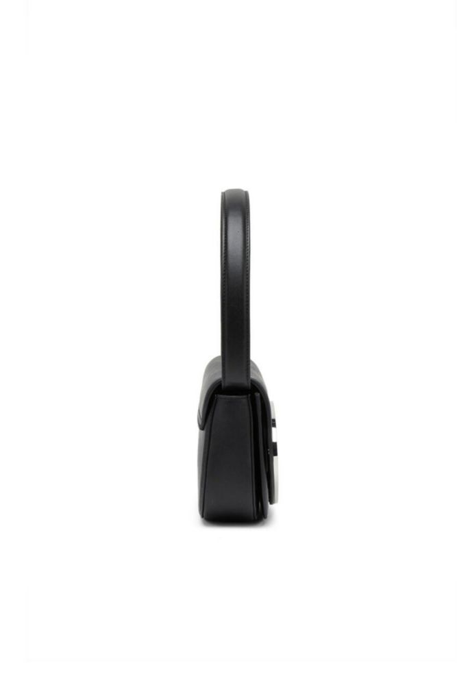 Bolso de hombro Diesel 1DR-Iconic de cuero negro