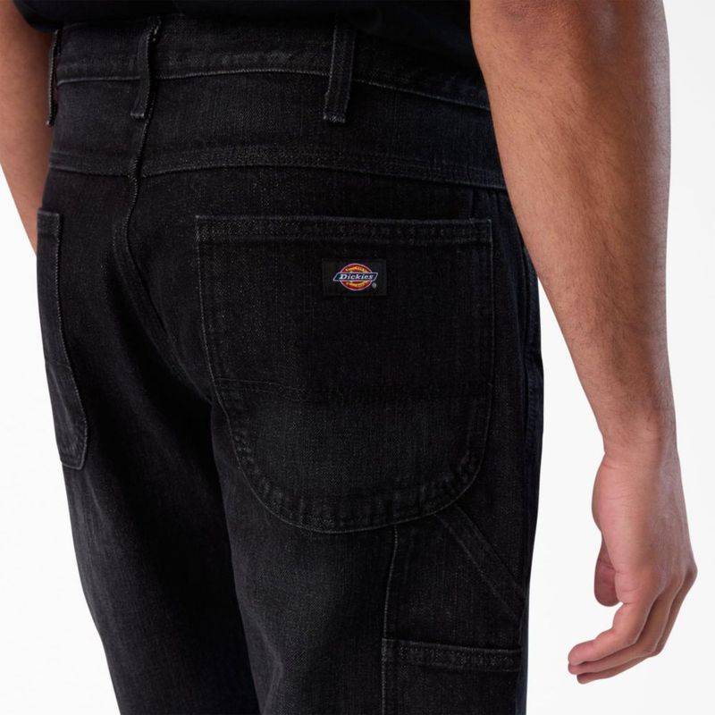 Jeans de Carpintero Dickies de Corte Relajado en Denim Negro