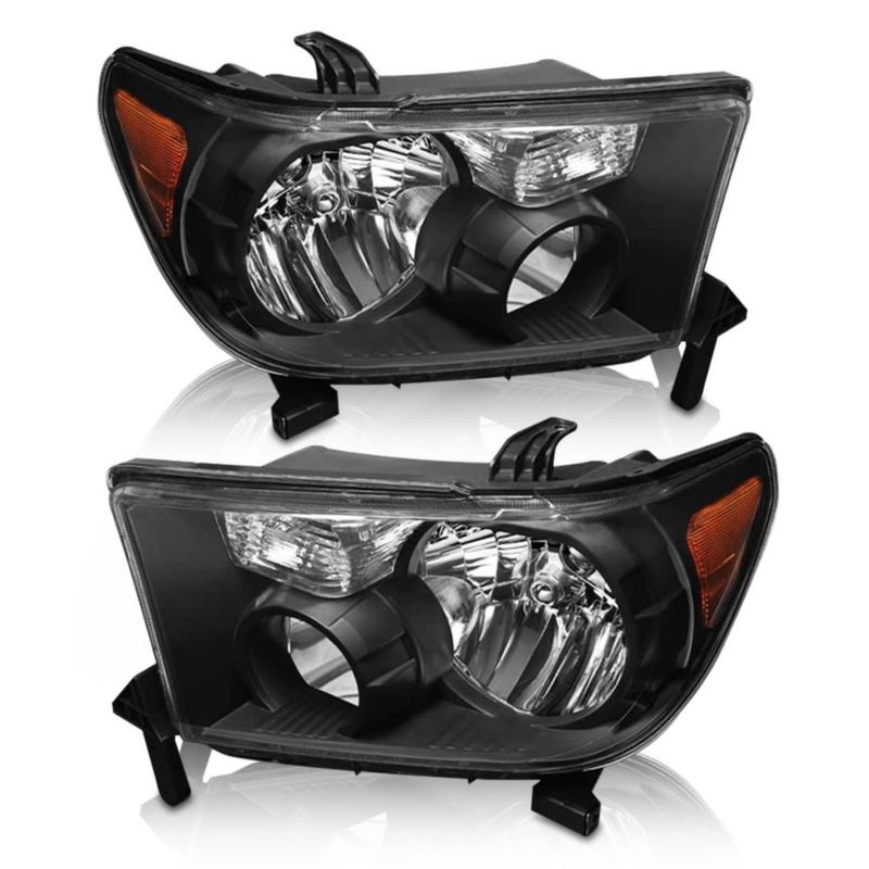 Faros AS para Toyota Tundra/Sequoia 2007‑2017 Negro con reflector ámbar