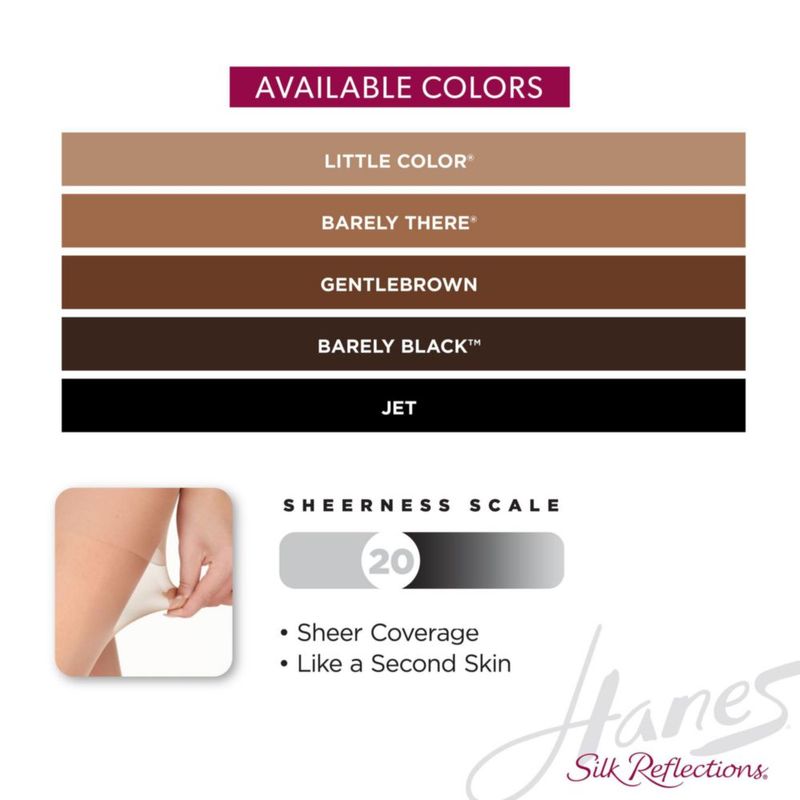 MEDIAS Hanes Silk Reflections con Cintura Alta de Control EF (1 unidad)