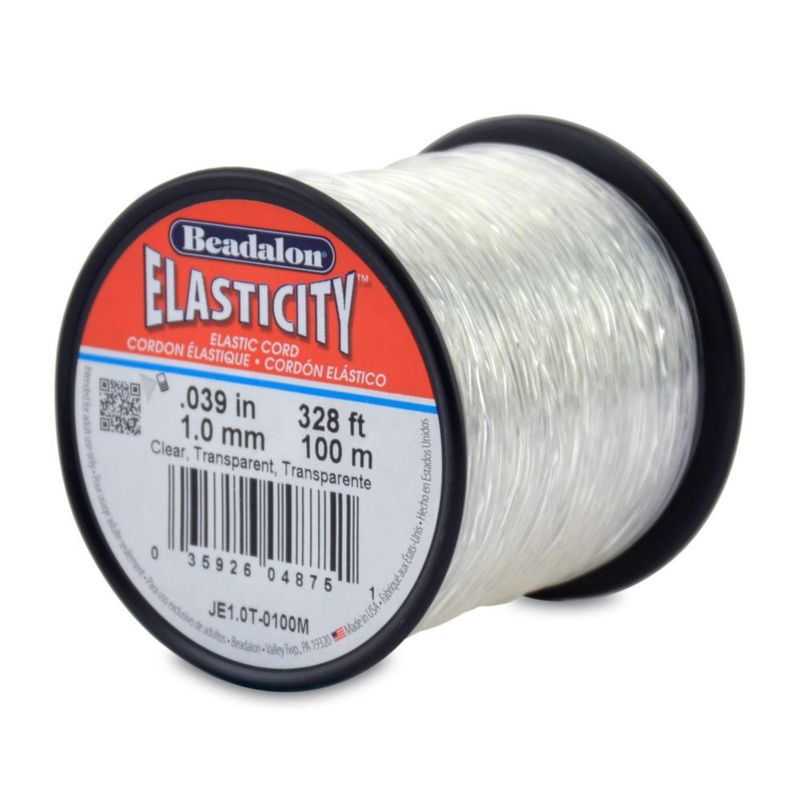 Cuerda elástica para pulseras Beadalon 1.0 mm 100 m transparente
