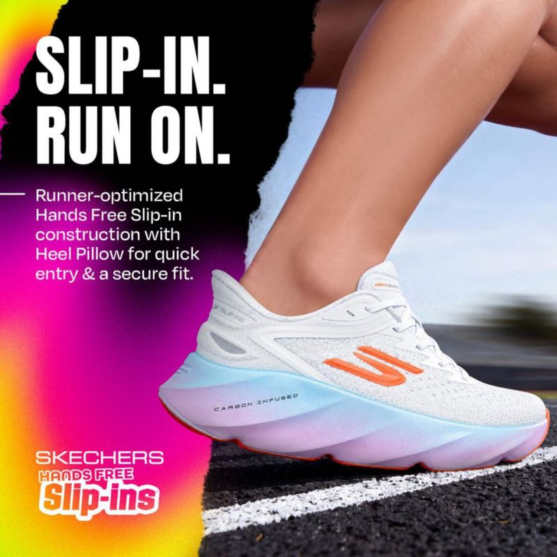 Zapatilla de running Skechers Aero Burst 10 blanca/multicolor