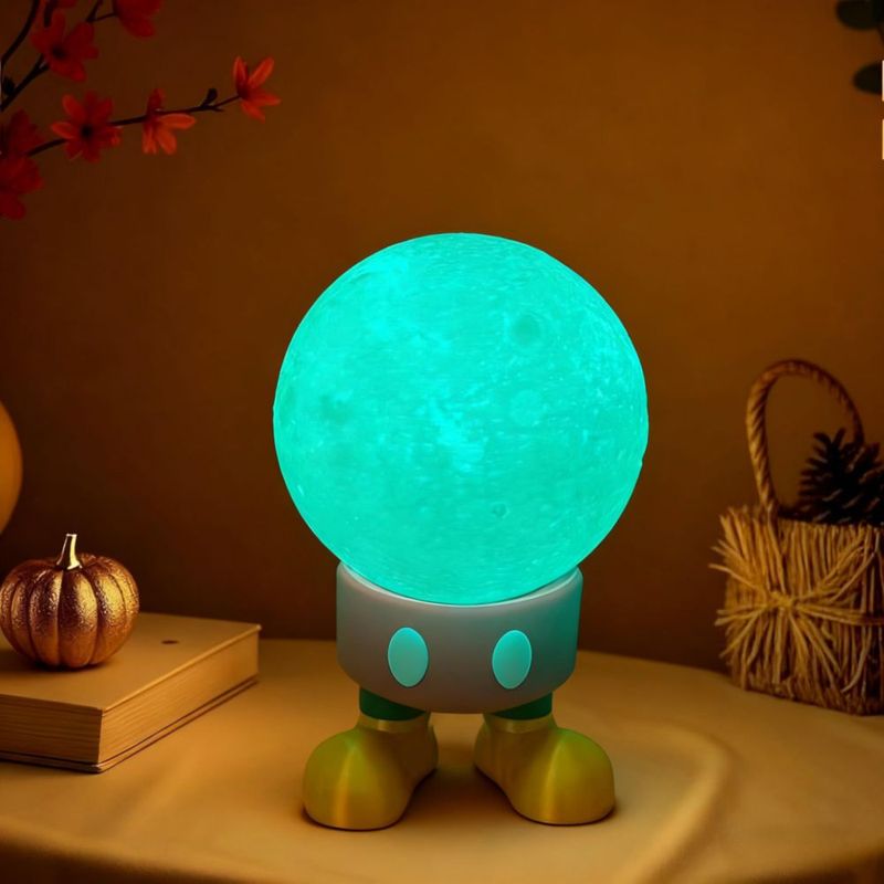 Lámpara mágica printsilk Luna Cartoon 3D con brillo lunar