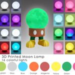 Lámpara mágica printsilk Luna Cartoon 3D con brillo lunar