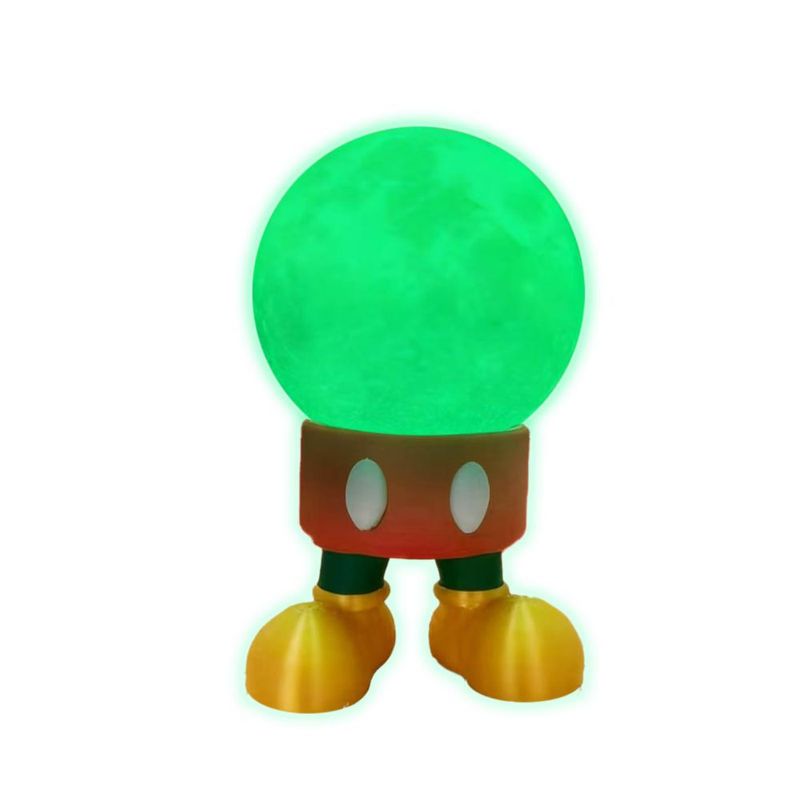 Lámpara mágica printsilk Luna Cartoon 3D con brillo lunar