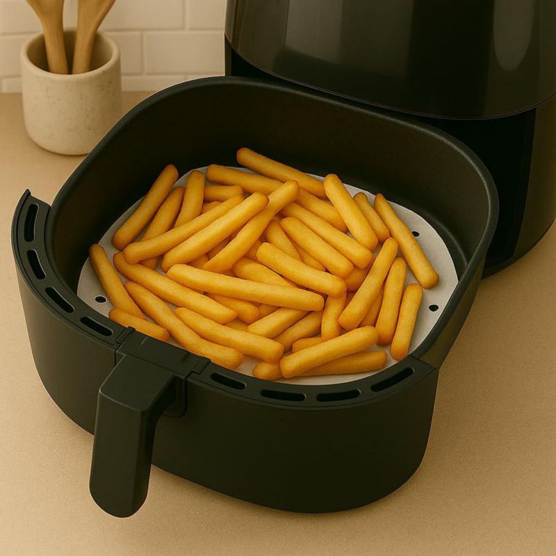 Forros para freidora de aire BYKITCHEN 22 cm perforados 200 uds