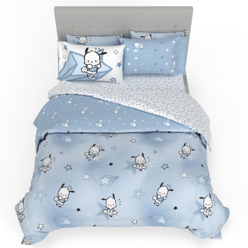 Juego de ropa de cama Franco Full 7 piezas Pochacco reversible