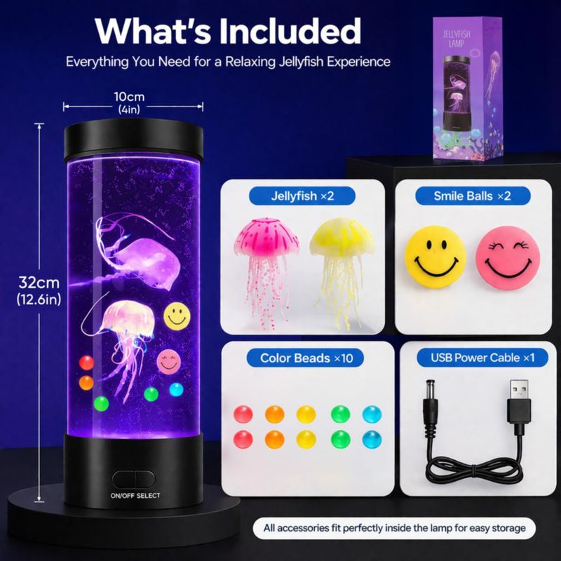 LÁMPARA impcenst Medusa RGB con Temporizador de 4 h y Luz Ambiental