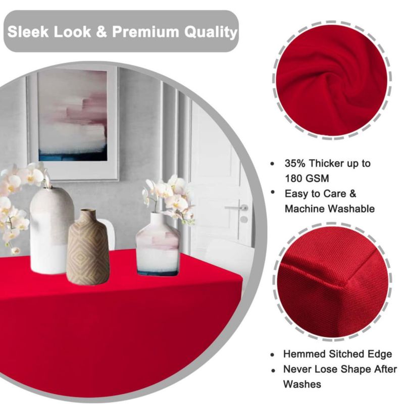 Mantel ajustado PLOYMONO rojo - Pack de 2 - 122 x 61 x 76 cm