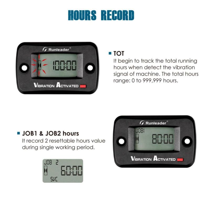 Contador de Horas Runleader RL-HM019E Impermeable e Inalámbrico