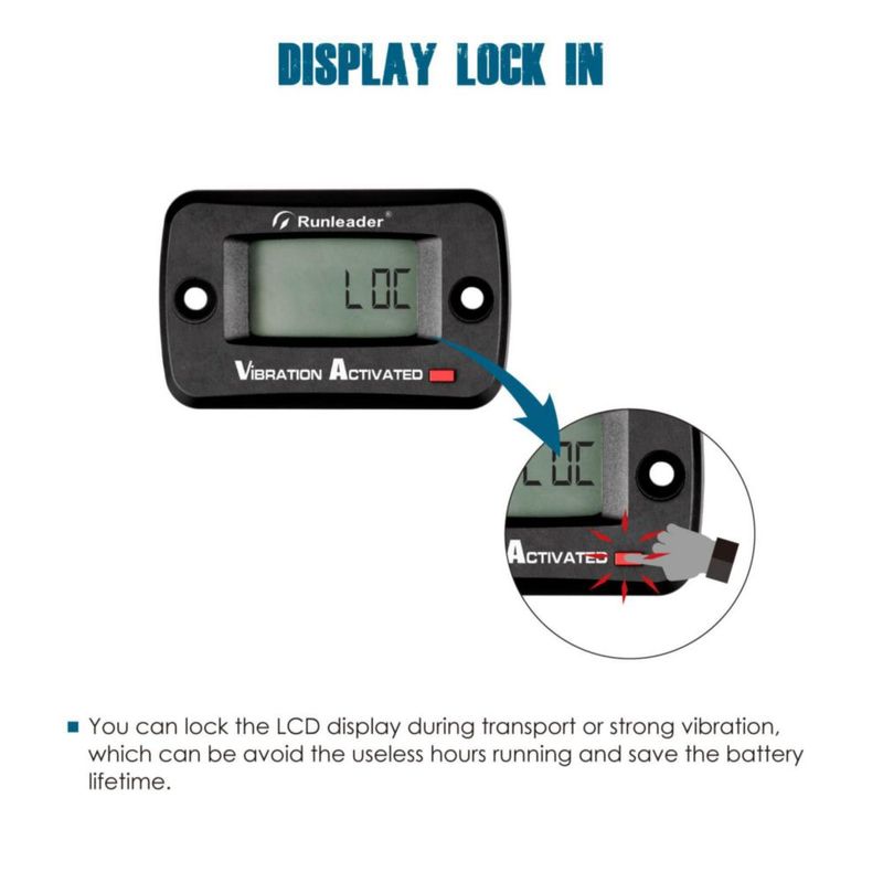 Contador de Horas Runleader RL-HM019E Impermeable e Inalámbrico
