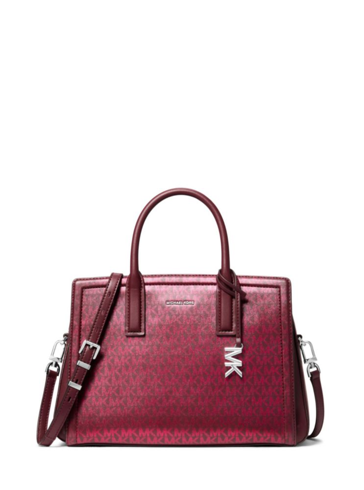 Bolso Satchel Michael Kors Laila Mediano Oxblood