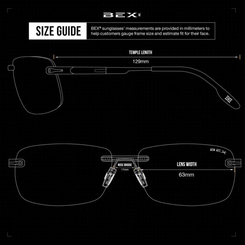Gafas de Sol BEX Brackley X Sin Montura Polarizadas Tortuga