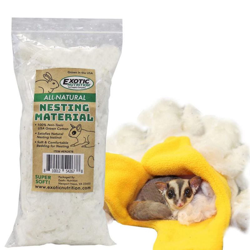 Material de Anidación Eco‑amigable Exotic Nutrition 43 g Algodón