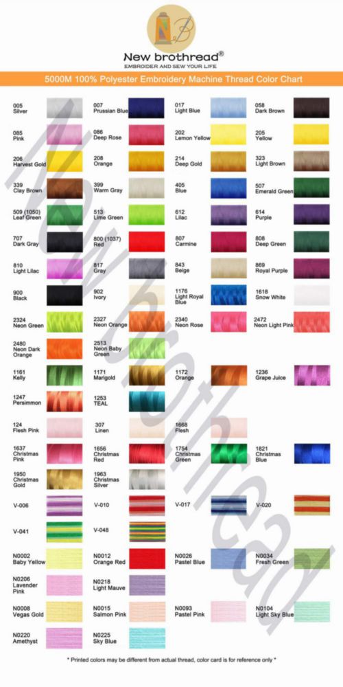 Hilo de bordado New brothread 15000 m colores neón