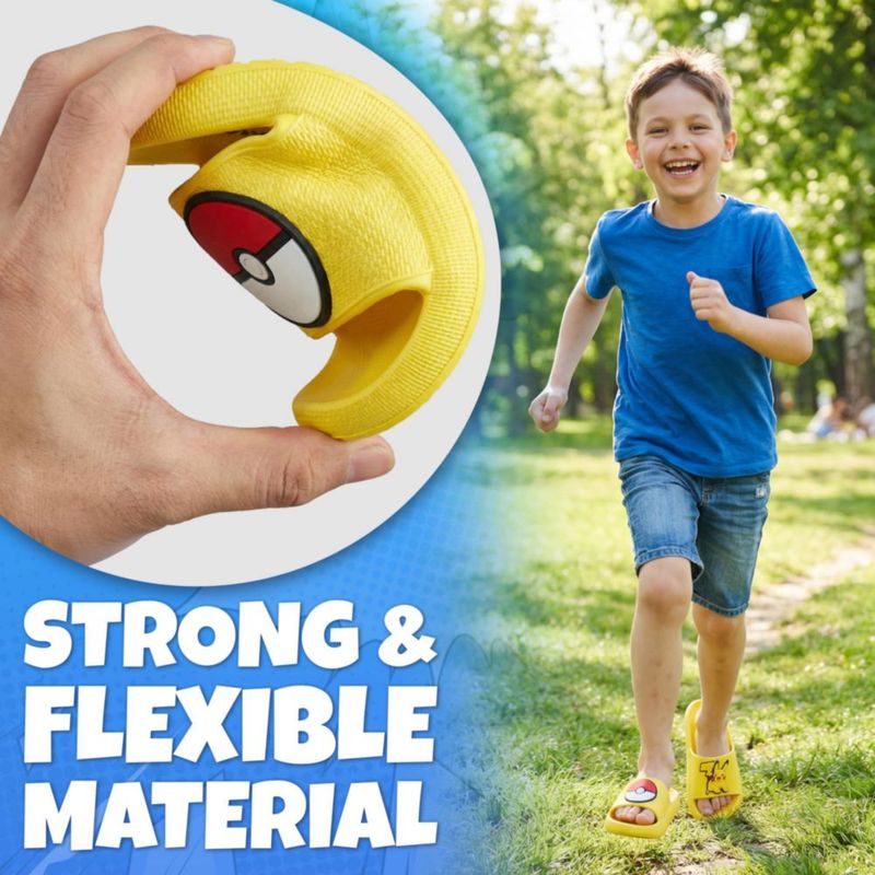Sandalia Get Trend Kids talla 1/2 US amarilla tipo slide con Pikachu