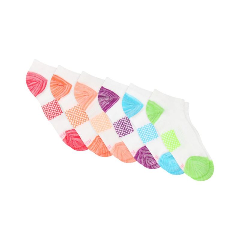 Calcetines Hanes para mujer talla 8‑12 EE. UU. pack de 6 pares blanco variado