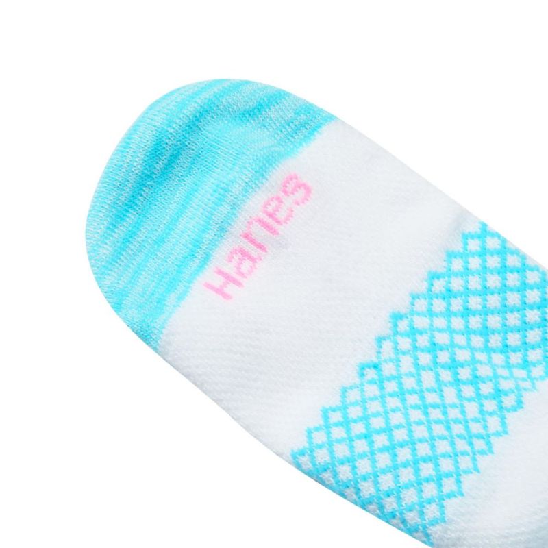 Calcetines Hanes para mujer talla 8‑12 EE. UU. pack de 6 pares blanco variado