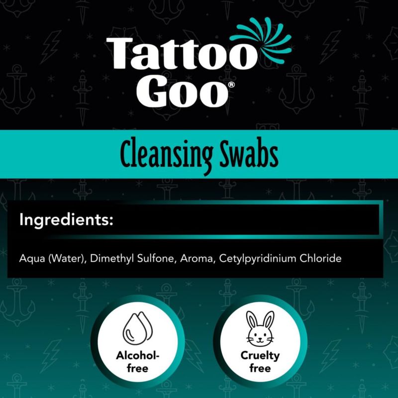 Hisopos para Piercings Tattoo Goo 24 unidades sin alcohol