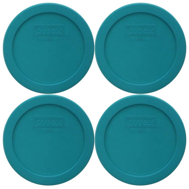 Tapa de almacenamiento de alimentos Pyrex 7201-PC 4 tazas plástico turquesa 4 unidades