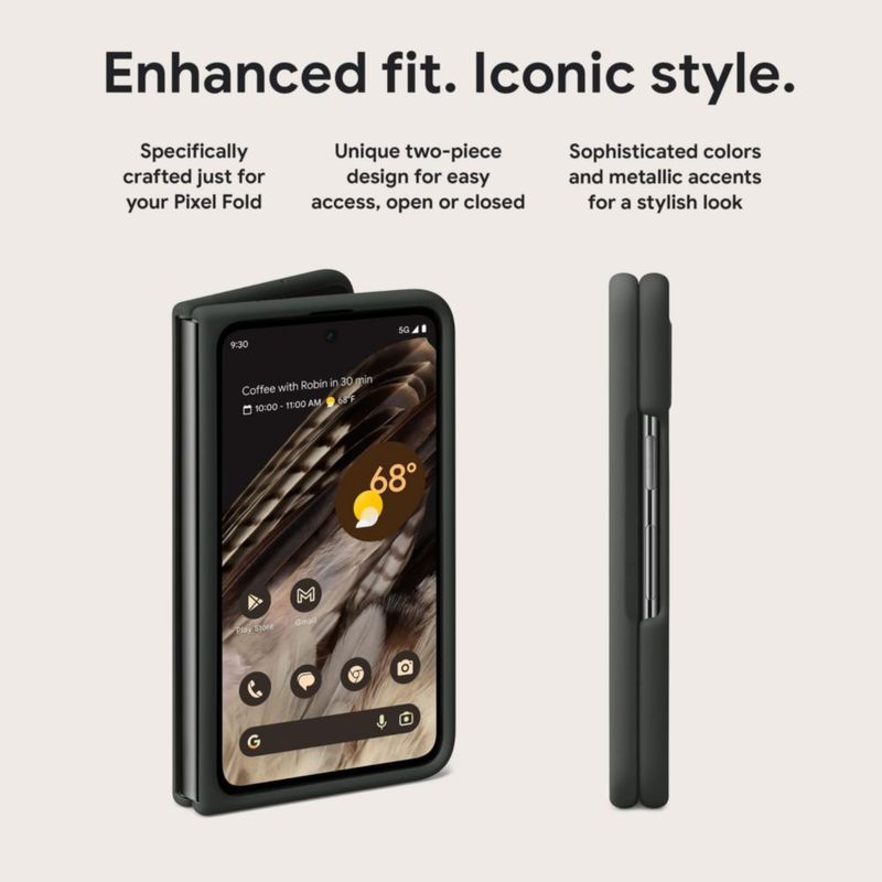 Funda para teléfono Google Pixel Fold de silicona que absorbe los golpes
