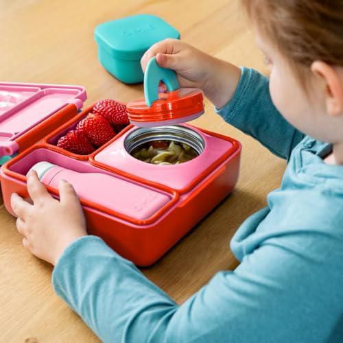 Bento Box OmieBox para niños con aislamiento térmico y termo a prueba de fugas