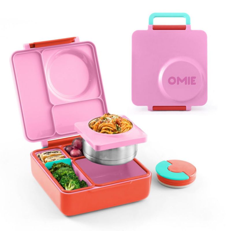 Bento Box OmieBox para niños con aislamiento térmico y termo a prueba de fugas