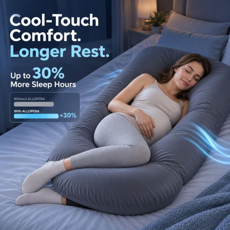 Almohada de Embarazo ALLOPERA Full Body Cooling Pro