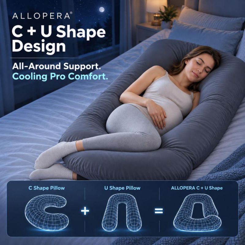 Almohada de Embarazo ALLOPERA Full Body Cooling Pro