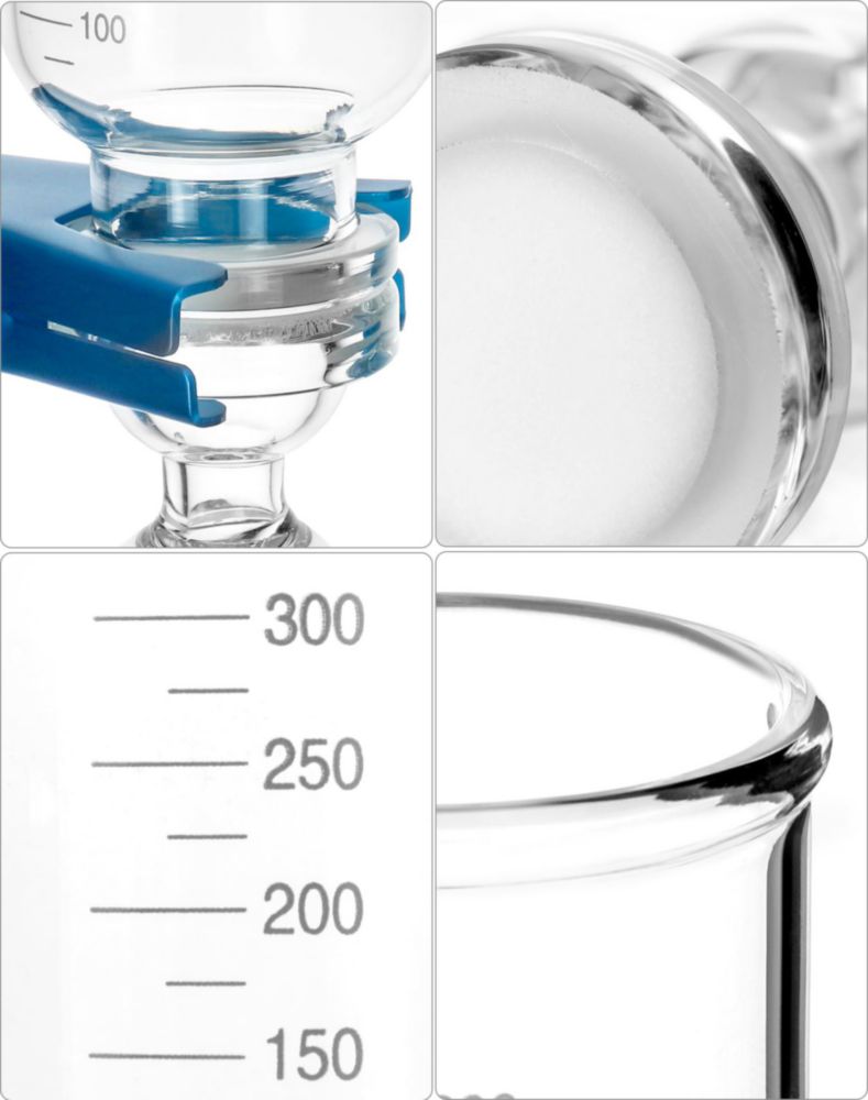 Aparato de destilación por filtración al vacío de vidrio QWORK 1000 ml