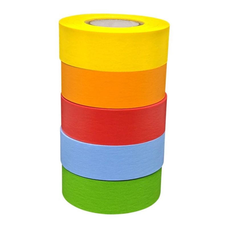 Paquete variado de cintas etiquetadoras de laboratorio Bartovation 5 rollos surtidos